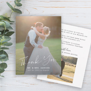 Script simple moderne 2 photos mariage merci