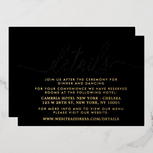 Script simple - Real Foil - Carte de détail Mariag (Recto/Verso)