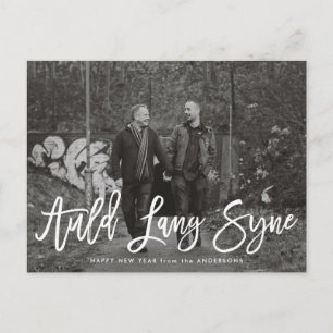 Script syne Auld Lang   Carte photo du Nouvel An