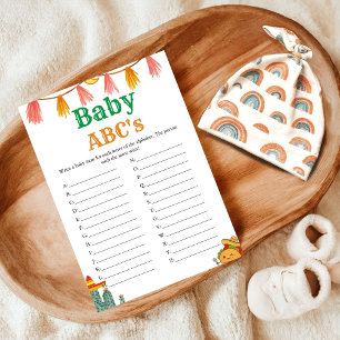 Script Taco mexicain Baby Abc jeu de baby shower