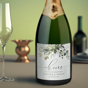 Script verdoyant REESE Sparkling Vin Étiquette