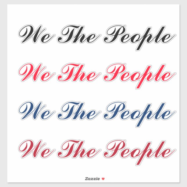 Script We The People Sticker (Feuille)