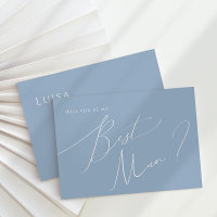 Script Whimsical | Carte de proposition Blue Best