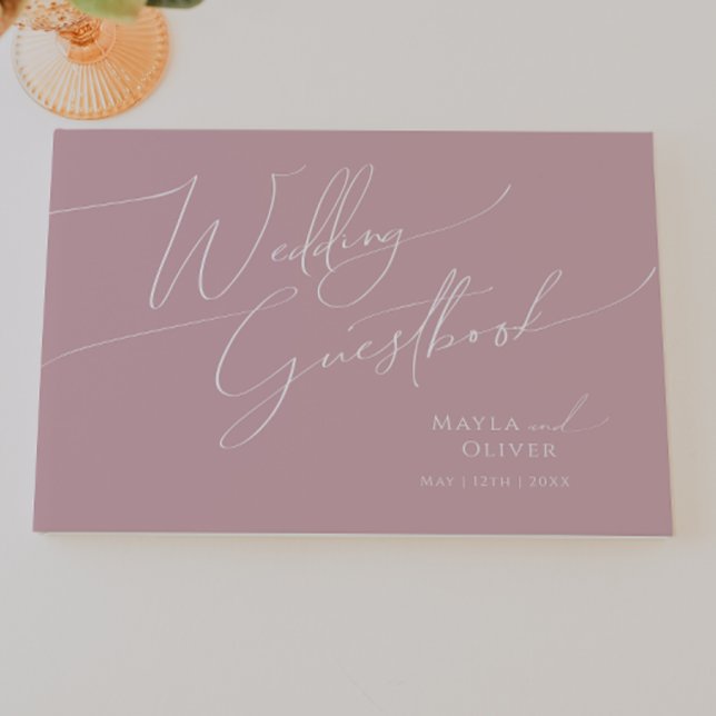 Script Whimsical | Dusty Rose Mariage livre d'or (Créateur téléchargé)