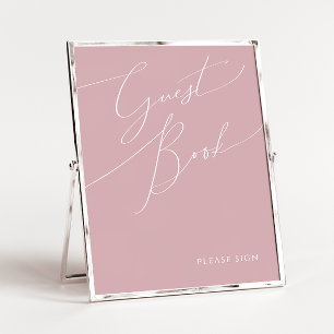 Script Whimsical   Panneau du livre d'or Dusty Ros