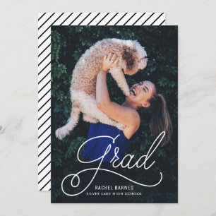 Script Whimsical Photo Graduation Party Invitation