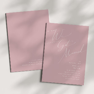 Script Whimsical   Rose Elopement Faire-part