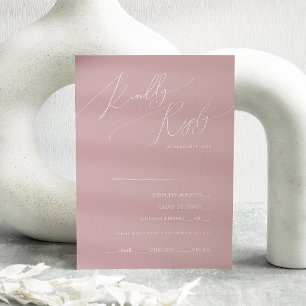 Script Whimsy Dusty Menu Choix de la carte Rose RS