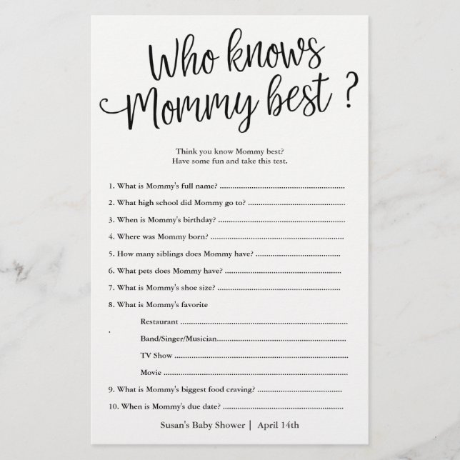 Script Who Know's maman la meilleure carte de jeu  (Devant)