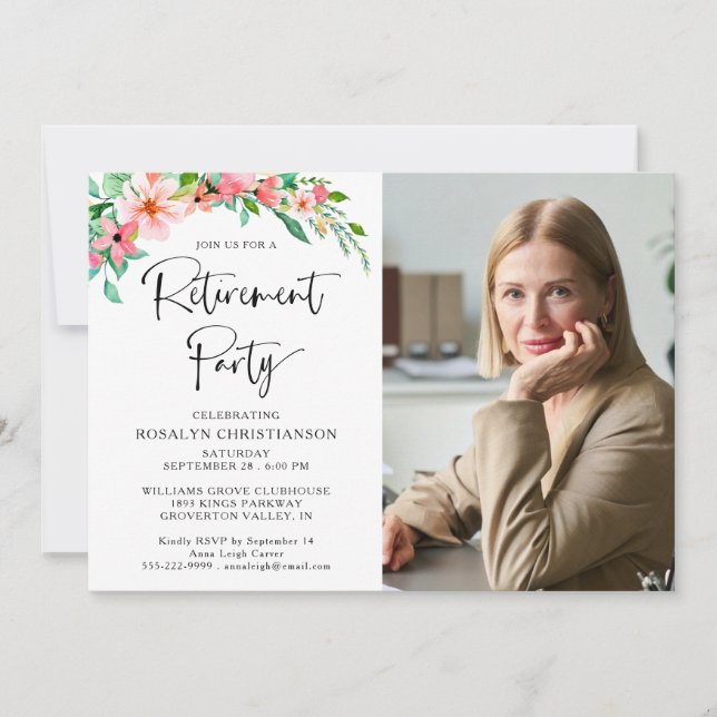 Scripts photo florale tropicale de la fête de retr (Devant)