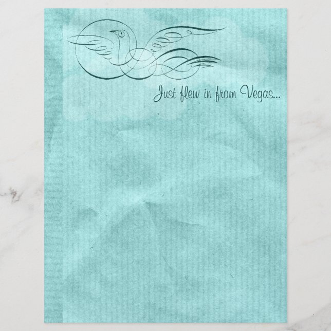 Scrolly Bird (Papier de scrapbooking personnalisé) (Devant)