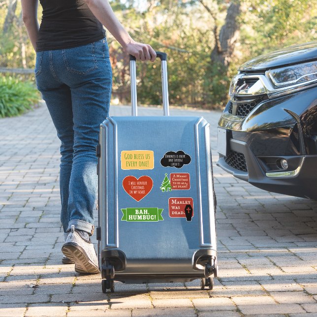 Scrooge A Christmas Carol Citations Sticker Pack (Valise Insitu)