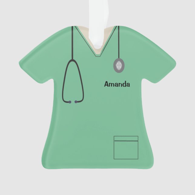 Scrubs Uniform Nurse Lt Green Chemise Noël Ou (devant)