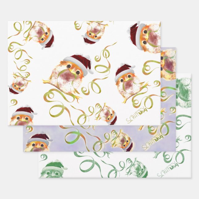 ScruffyMugArtGallery Papier d'emballage de vacance (Lot)