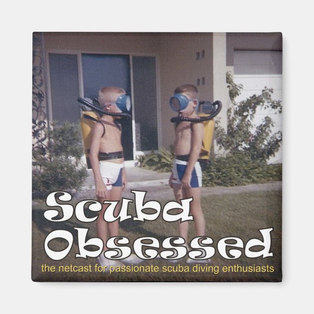 Scuba Obtenu Podcast Aimant Couverture (Devant)