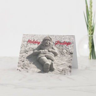 Sculpté Sable Santa Claus Carte de Noël