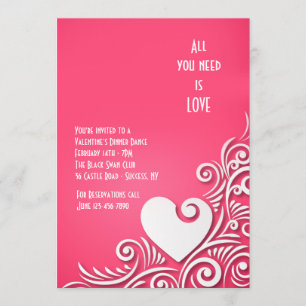 Sculpture de coeur Invitations de la Saint-Valenti