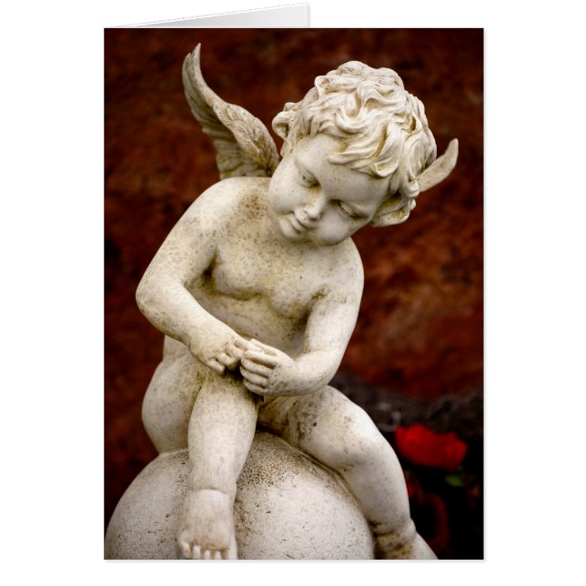 Sculpture de l'Ange Cupidé, Mémorial, Condolence (Devant)