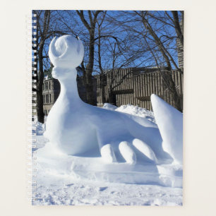 Sculpture de neige de phoque, Québec, Canada