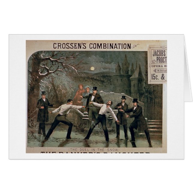 "Se battent en duel dans la neige", l'affiche pour (Devant horizontal)