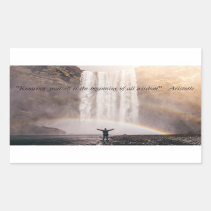 Se connaissant citation - autocollant de rectangle