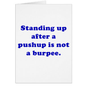 Se lever après un Pushup n'est pas un Burpee