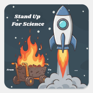 Se lever pour Science Sticker et Étiquette