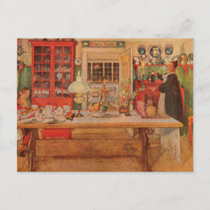 Se préparer pour un jeu de cartes par Carl Larsson