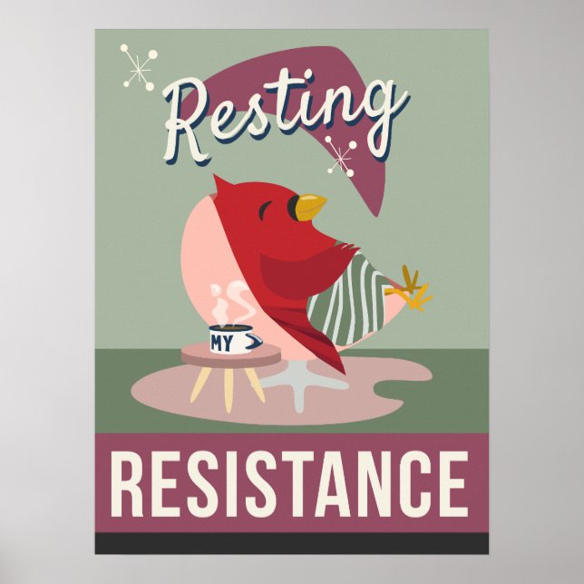 Se reposer est ma résistance – Impression rétro (Devant)