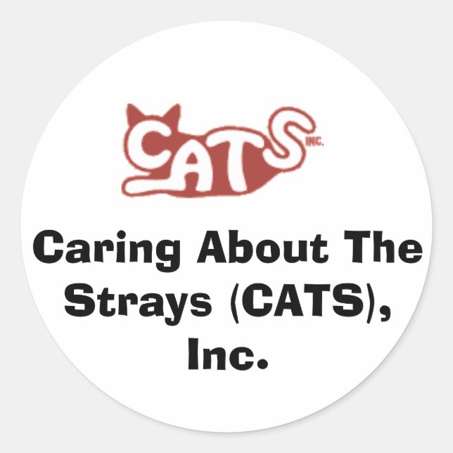 Se soucier des Strays (CATS), Inc. autocollants (Devant)