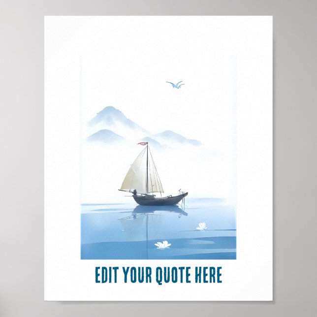 Sea and ship Customizable poster (Devant)