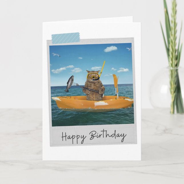 Sea Fishing Chat Funny Carte d'anniversaire (Devant)