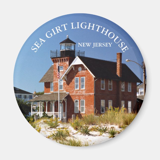 Sea Girt Lighthouse, New Jersey Round Magnet (Devant)
