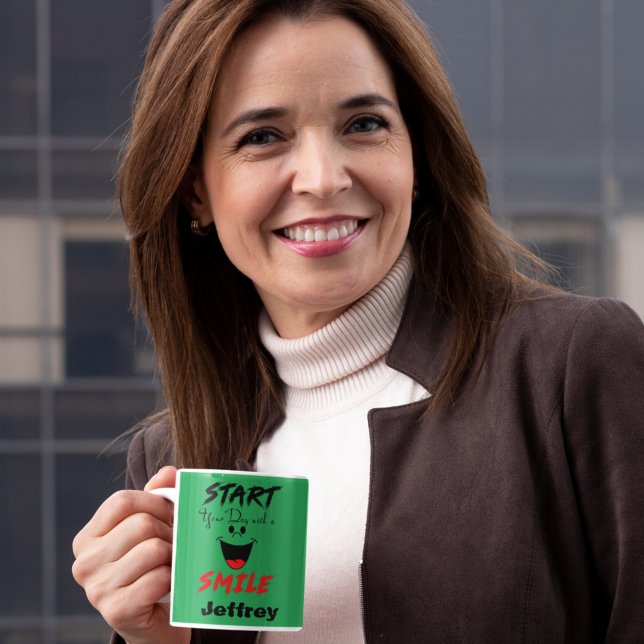 Sea Green Commencez Votre Journée Avec Un Café Mug (Créateur téléchargé)