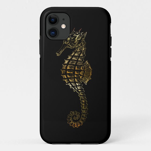 Sea Horse Art sur iPhone 5 Coque pour enfants (Dos)