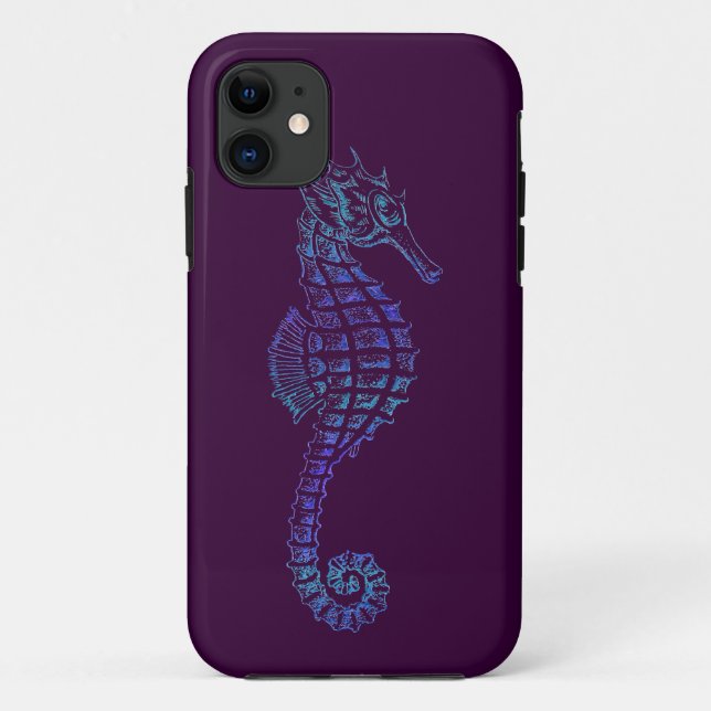Sea Horse Art sur iPhone 5 Coque pour enfants (Dos)
