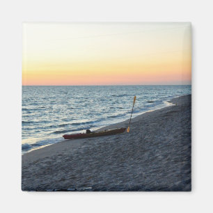 Sea Kayak Sur La Plage Sable Captiva Island Magnet
