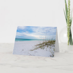 Sea Oats White Sand Beach Carte de voeux matin
