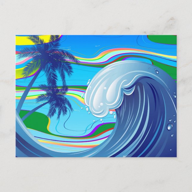 Sea Ocean big Wave Water carte postale (Devant)