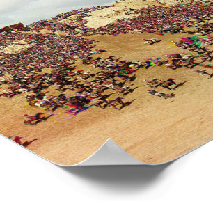 Sea of Camels - Affiche photo couleur Vintage 1911