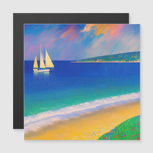 Sea Scape 09 "Yacht in the bay" (Devant / Derrière)