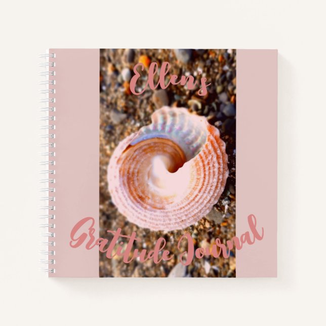 SEA SHELL BEACH NATURE PHOTO GRATITUDE JOURNAL (Devant)