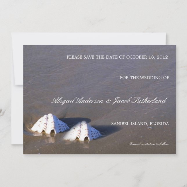 Sea Shell Brown -Enregistrer les cartes Date (Devant)