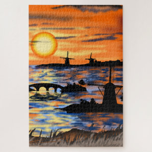 Sea Sunrise Puzzle Pays-Bas Paysage