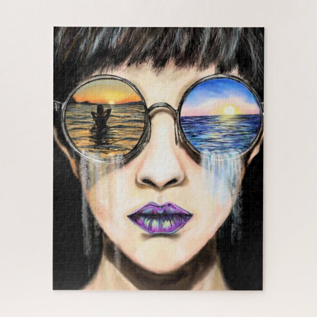 Sea Sunrise - Sunset Emotion Jigsaw Puzzle Puzzle (Vertical)