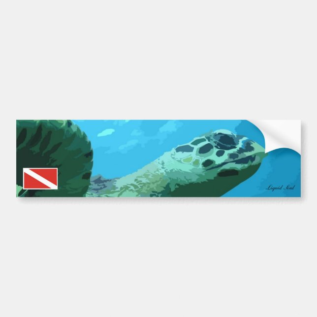 Sea Turtle Bumper Sticker (Devant)