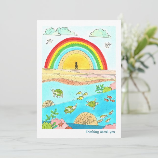 Sea Turtle Rainbow Beach Pensez à vous (Debout devant)