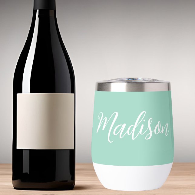 Seafoam Green tendance Nom personnalisable (Créateur téléchargé)