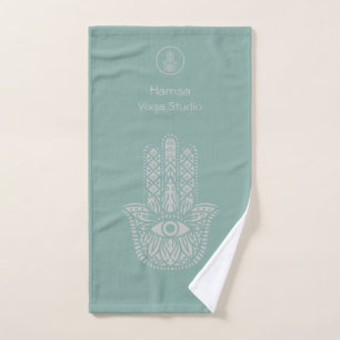 Seafoam Green Yoga Studio Hamsa personnalisable