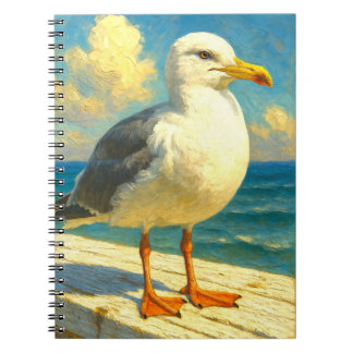 Seagull Notebook | Coastal Beach Bird Art Journal